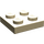 LEGO Zandbruin Plaat 2 x 2 (3022 / 94148)