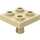 LEGO Beige Plade 2 x 2 med Bund Pin (Ingen huller) (2476 / 48241)