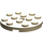 LEGO Zandbruin Plaat 4 x 4 Ronde met Gat en Snapstud (60474)