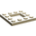 LEGO Zandbruin Plaat 4 x 4 met 2 x 2 Open Midden (64799)
