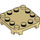 LEGO Tan Plate 4 x 4 x 0.7 with Rounded Corners and Empty Middle (66792)