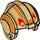 LEGO Tan Rebel Pilot Helmet with Orange and Flames (30370 / 50095)