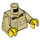 LEGO Tan Safari Shirt with Dark Green Collar Torso (973 / 76382)