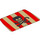 LEGO Tan Sail with Red Stripes, Skull and Crossbones with Hook (103913)