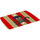LEGO Tan Sail with Red Stripes, Skull and Crossbones with Hook (103913)