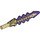 LEGO Tan Serrated Sword with Snake Hilt and Dark Purple Blade Decoration (18957)