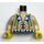 LEGO Tan Shirt Torso with Blue and White Triangles Wearing a Red and White Pendant (973)