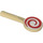 LEGO Tan Signal Paddle with Red and White Spiral (3900 / 49921)