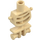 LEGO Beige Skelet Torso med Afrundet Ribs med Tynd Skulder Pins (6260)