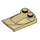 LEGO Beige Pendenza 2 x 3 x 0.7 Curvo con Ala (47456 / 55015)