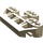 LEGO Zandbruin Technic Connector Blok 3 x 6 met Six As Gaten en Groove (32307)