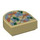 LEGO bronzer Tuile 1 x 1 Demi Oval avec Checkered Modèle (24246 / 106243)