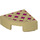 LEGO Zandbruin Tegel 1 x 1 Kwart Cirkel met Lattice Pie (25269 / 26484)