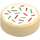 LEGO Tostado Plana 1 x 1 Circular con Cookie Icing y Sprinkles (35380 / 80121)