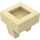 LEGO Zandbruin Tegel 1 x 1 met Klem (Geen snede in het midden) (2555 / 12825)