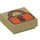 LEGO Beige Tile 1 x 1 med Padlock med Rille (3070 / 48958)