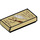 LEGO Tan Tile 1 x 2 with Feather, Wand and &#039;Wingardium Leviosa&#039; Decoration with Groove (3069 / 39649)