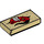 LEGO bronzer Tuile 1 x 2 avec rouge Monster Diriger avec rainure (3069 / 24710)