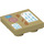 LEGO Beige Tile 2 x 2 Omvendt med Shipping Boks med Postage Stamp og Address Labels (11203 / 29881)