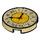 LEGO bronzer Tuile 2 x 2 Rond avec Clock Affronter avec Roman Numerals avec porte-goujon inférieur (14769 / 36917)