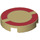 LEGO bronzer Tuile 2 x 2 Rond avec Dark rouge Imperial Cercle avec fond en &quot;X&quot; (4150 / 52513)