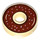LEGO Tan Tile 2 x 2 Round with Hole in Center with Brown Donut with Sprinkles (15535 / 72189)