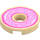 LEGO Tostado Plana 2 x 2 Circular con Agujero en el centro con Rosa Donut con Sprikles (15535 / 72190)