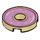 LEGO Beige Fliese 2 x 2 Runden mit Loch Im zentrum mit Pink Donut mit Sprikles (15535 / 72190)