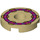LEGO bronzer Tuile 2 x 2 Rond avec Trou au centre avec Pink Tambourine (15535 / 76374)