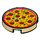 LEGO Beige Fliese 2 x 2 Runden mit Pizza mit unterem Bolzenhalter (14769 / 29629)