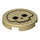LEGO bronzer Tuile 2 x 2 Rond avec Skull avec porte-goujon inférieur (14769 / 79254)