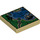 LEGO Tan Tile 2 x 2 with Coastal Map with Groove (3068 / 34888)