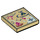 LEGO Beige Fliese 2 x 2 mit Drachen Ei Map mit Nut (3068 / 25621)