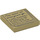 LEGO Tan Tile 2 x 2 with Four score and seven years ago... Pattern with Groove (3068 / 16060)