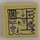 LEGO bronzer Tuile 2 x 2 avec Map Arrows, Exclamation Mark, Clé et Jail Porte Autocollant avec rainure (3068)
