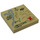 LEGO Beige Fliese 2 x 2 mit Map Print mit Nut (3068 / 62721)