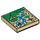 LEGO Zandbruin Tegel 2 x 2 met Map to Temple met Compass met groef (3068 / 63403)