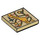 LEGO Beige Fliese 2 x 2 mit Marauder&#039;s Map mit Nut (51056 / 92443)