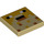 LEGO Tan Tile 2 x 2 with Minecraft Pufferfish Face with Groove (3068 / 76943)