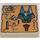 LEGO bronzer Tuile 2 x 2 avec Orange Map et Hieroglyphs, 40 Décoration avec rainure (3068)