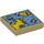 LEGO Beige Fliese 2 x 2 mit Pirate Treasure Map mit Nut (3068 / 19524)