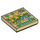 LEGO Tan Tile 2 x 2 with Super Mario Map with Castle with Groove (3068 / 103770)