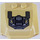 LEGO Zandbruin Wig 4 x 4 Gebogen met Mechanisch Patroon 76001 Sticker (45677)