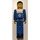 LEGO Technic Action Figure Complete Assembly avec Technic Text, Équipement logo, Bleu Jambes et Bras, Noir Cheveux Modèle Figure technique