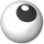 LEGO Technic Ball mit Schwarz Eye mit Weiß Pupil (18384 / 103789)