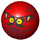 LEGO Technic Ball mit Goblin Gesicht mit Gelb Augen (18384 / 24170)
