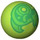LEGO Technic Ball with Green Swirls (18384 / 107311)