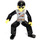 LEGO Technic Figure Zwart Poten, Light Grijs Top met 2 Brown Belts, Zwart Armen Technische figuur