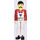 LEGO Technic Figure Weiß Beine, Weiß oben mit rot Vest, rot Arme, Schwarz Haar, rot Helm Technische Abbildung