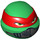 LEGO Teenage Mutant Ninja Turtles Head with Raphael Red Mask and Mouth Armor (17506)